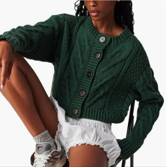 Free People Bonfire Cable Knit Cardigan - Picture 4 of 6